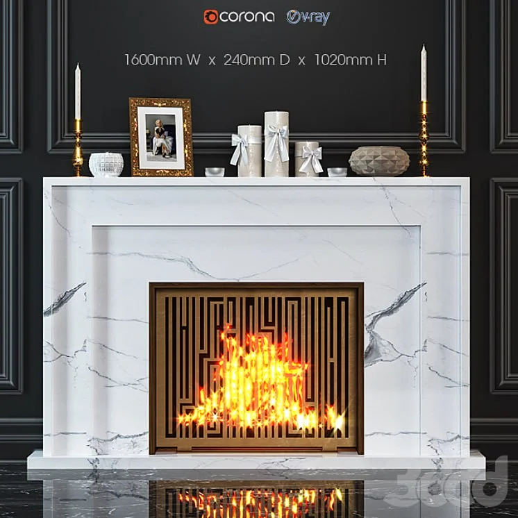 Fireplace marble